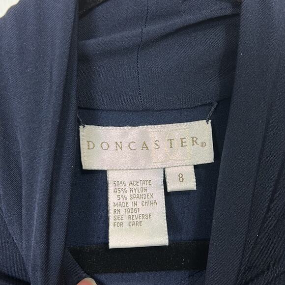 Doncaster Navy Sleeveless Turtleneck maxi dress women’s size 8 - Picture 3 of 7